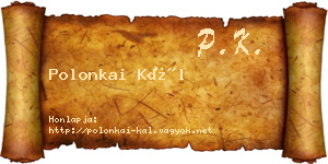 Polonkai Kál névjegykártya